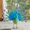 Glitzhome® 28.75" Metal Tail Spread Peacock Garden Statue with Stakes